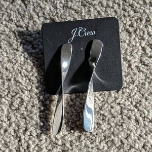 J.Crew Sculptural silver earrings